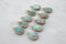 natural amazonite charms, 20x13mm, free form pendant, gold plated, blue drop pendant, drop pendant, sold as 1 piece, gemstone pendant,